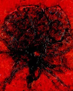 BRAIN SCAN IN RED & BLACK