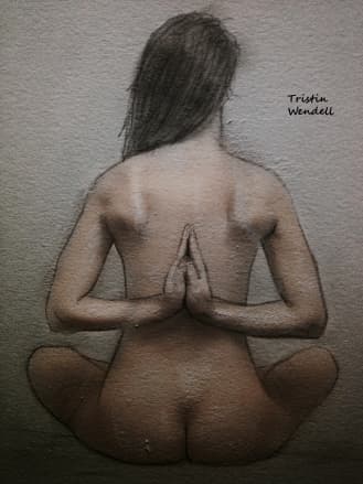 Soft Pastel Nude- Reverse Namaste Pose